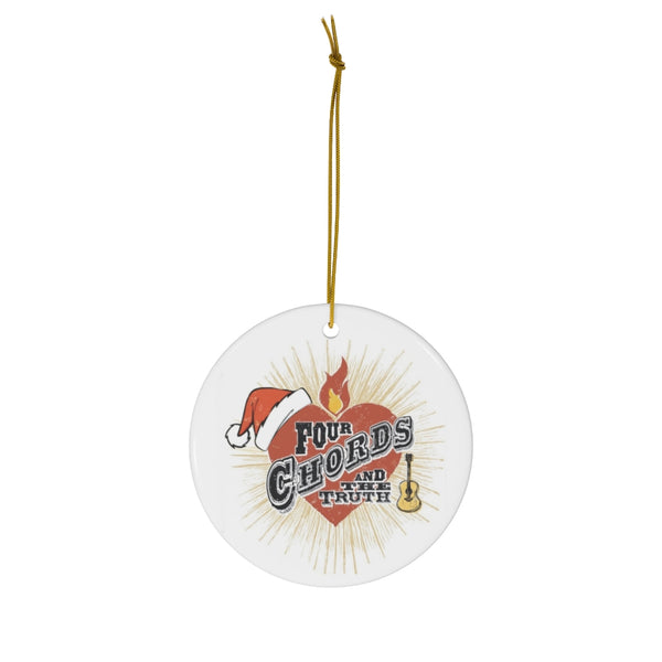 Four Chords and the Truth Santa Hat Ceramic Ornament